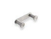 Wide rail – 2 towel hooks / brushed steel
