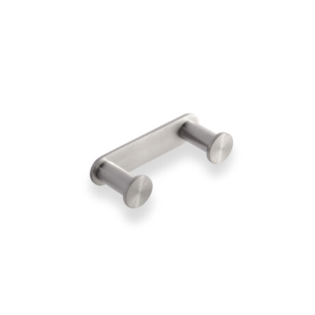 Wide rail – 2 towel hooks / brushed steel #1