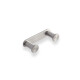 Wide rail – 2 towel hooks / brushed steel #1