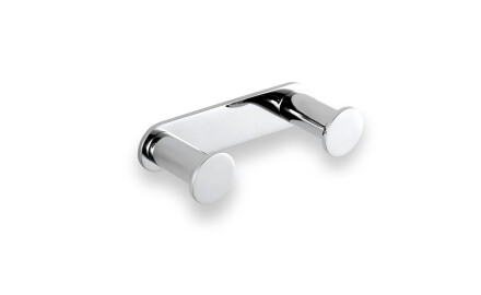 Wide rail – 2 towel hooks / chrome
