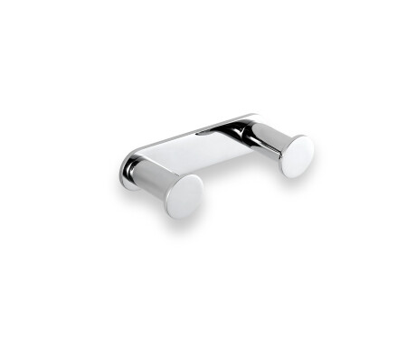 Wide rail – 2 towel hooks / chrome