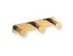 Wide rail – 3 towel hooks / glossy gold
