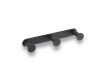 Wide rail – 3 towel hooks / matt black