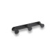 Wide rail – 3 towel hooks / matt black #1