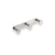Wide rail – 2 towel hooks / brushed steel #1