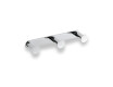 Wide rail – 3 towel hooks / chrome