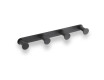 Wide rail – 4 towel hooks / matt black