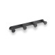 Wide rail – 4 towel hooks / matt black #1