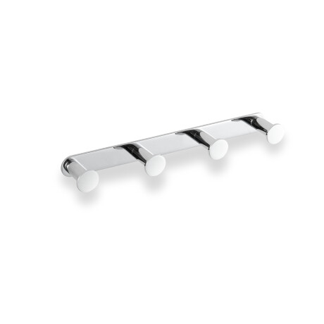 Wide rail – 4 towel hooks / chrome #1