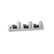 Towel rail – 3 towel hooks (bean-shaped) / chrome #1