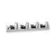Towel rail – 4 towel hooks (bean-shaped) / chrome #1