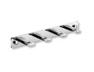 Towel rail – 4 flat towel hooks / chrome
