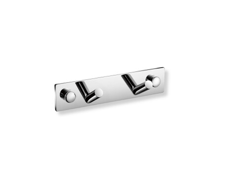 Rack – 2 angled towel hooks / chrome