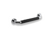 Bathroom grab rail, Ø25, straight, 30 / non-slip black cap / chrome