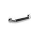 Bathroom grab rail, Ø25, straight, 30 / non-slip black cap / chrome #1