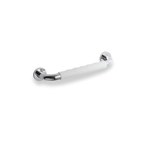 Bathroom grab rail, Ø25, straight, 30 / non-slip white cap / chrome #1
