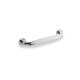 Bathroom grab rail, Ø25, straight, 30 / non-slip white cap / chrome #1