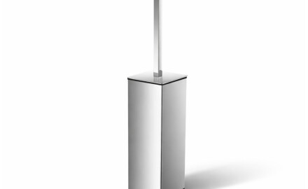 Freestanding toilet brush / square / chrome