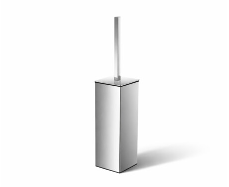 Freestanding toilet brush / square / chrome