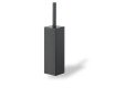 Wall-mounted toilet brush / square / matt black