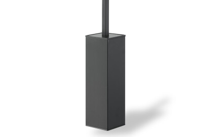 Wall-mounted toilet brush / square / matt black