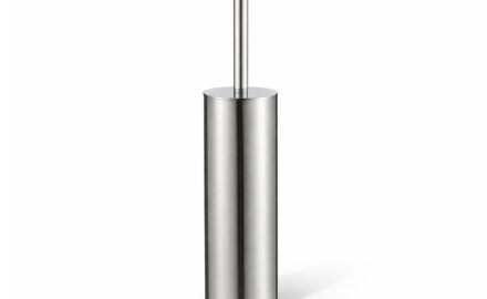 Freestanding, self-centring toilet brush / chrome