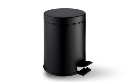 STANDARD round 3-litre pedal bin, soft-close / matt black