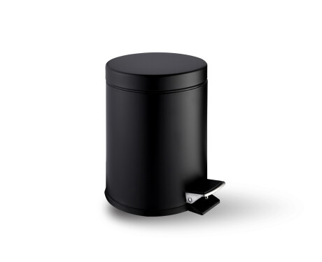 STANDARD round 3-litre pedal bin, soft-close / matt black