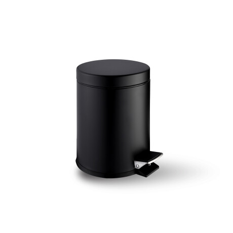 STANDARD round 3-litre pedal bin, soft-close / matt black #1
