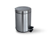 STANDARD round pedal bin, 3 L, soft-close / satin-finish steel