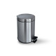 STANDARD round pedal bin, 3 L, soft-close / satin-finish steel #1