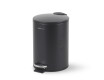 BUDGET round 3 L pedal bin, soft-close / matt black steel