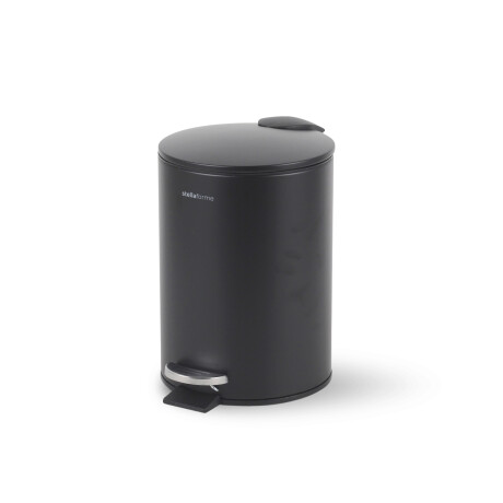 BUDGET round 3 L pedal bin, soft-close / matt black steel #1
