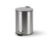 BUDGET round 3 L pedal bin, soft-close / satin-finish stainless steel