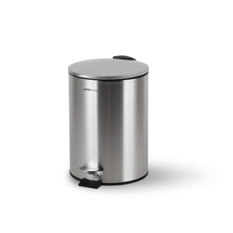 BUDGET round 3 L pedal bin, soft-close / satin-finish stainless steel #1