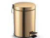 STANDARD round 5 L pedal bin, soft-close / glossy gold