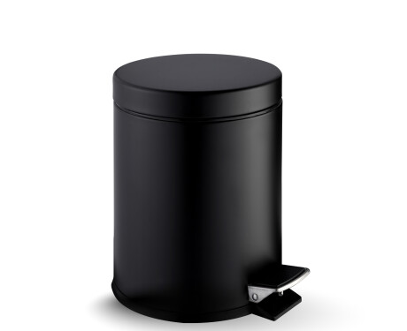STANDARD round 5-litre pedal bin, soft-close / matt black