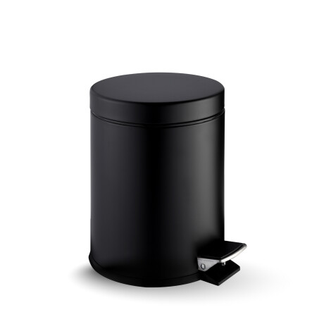 STANDARD round 5-litre pedal bin, soft-close / matt black #1