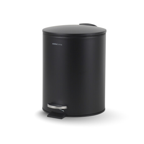 BUDGET round 5 L pedal bin, soft-close / matt black steel #1