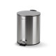BUDGET round 5-litre pedal bin, soft-close / satin-finish stainless steel #1