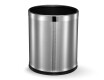9-litre open bin / removable casing / brushed steel, polished steel rim