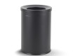 10-litre waste bin, lid with a disposal opening / matt black steel