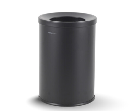 10-litre waste bin, lid with a disposal opening / matt black steel