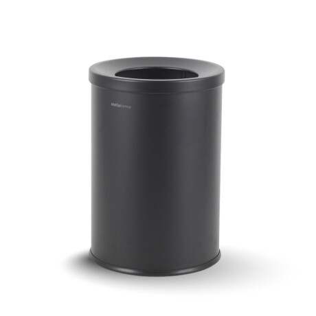 10-litre waste bin, lid with a disposal opening / matt black steel #1