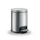 PREMIUM round 5 L pedal bin, soft-close / satin stainless steel #1