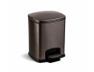 PREMIUM rectangular pedal bin, 5 L, soft-close / metallic graphite