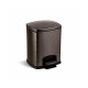 PREMIUM rectangular pedal bin, 5 L, soft-close / metallic graphite #1