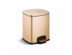 PREMIUM rectangular pedal bin, 5 L, soft-close / champagne