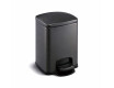 PREMIUM rectangular pedal bin, 5 L, soft-close / matt black