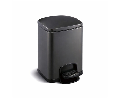 PREMIUM rectangular pedal bin, 5 L, soft-close / matt black